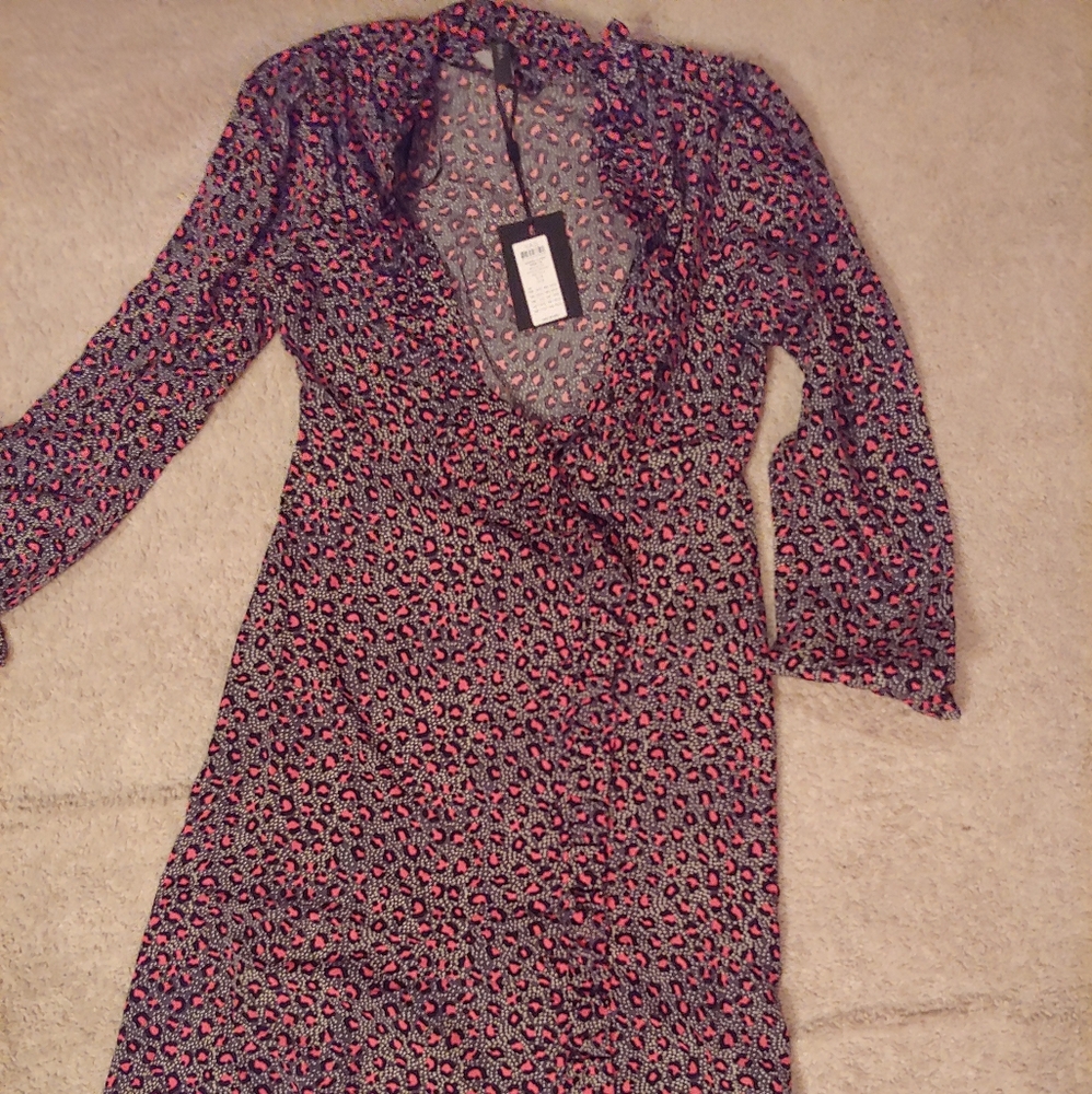 Leopard print wrap dress